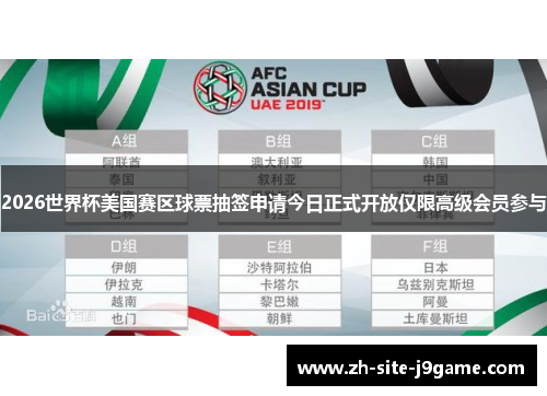 2026世界杯美国赛区球票抽签申请今日正式开放仅限高级会员参与